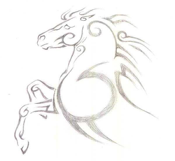 tribal horse tattoo. Horse Tribal [link]
